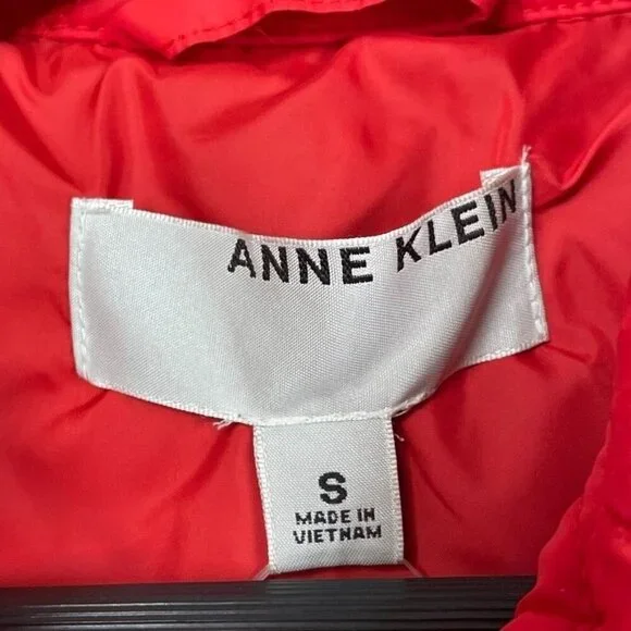 Anne Klein Womens Red Quilted Jacket Button Front Size Small d0453 - Picture 5 of 10